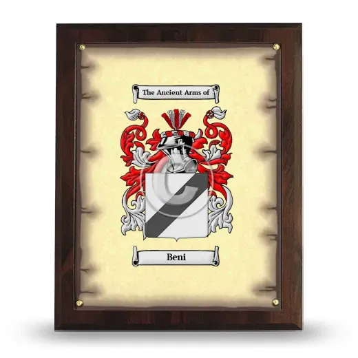 Beni Coat of Arms Plaque