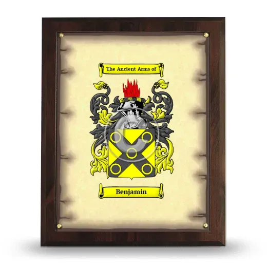 Benjamin Coat of Arms Plaque