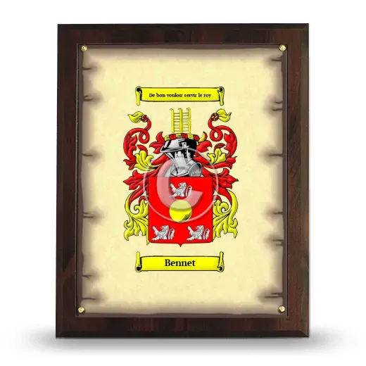 Bennet Coat of Arms Plaque