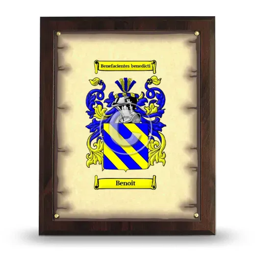 Benoît Coat of Arms Plaque