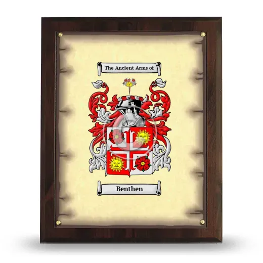 Benthen Coat of Arms Plaque