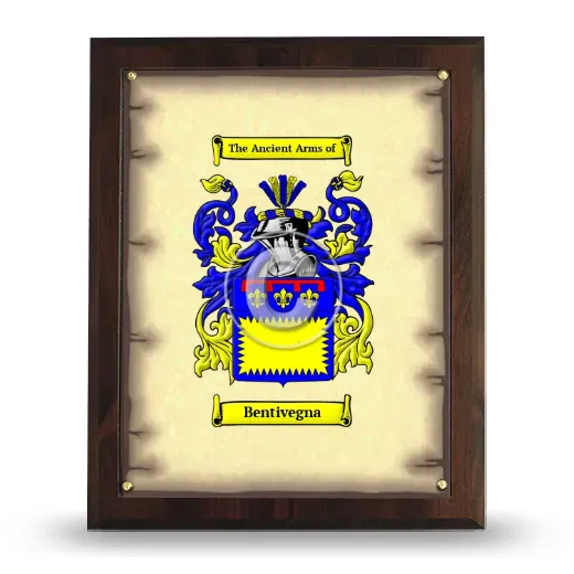 Bentivegna Coat of Arms Plaque