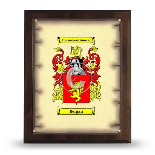 Bergan Coat of Arms Plaque