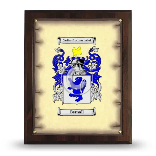 Bernall Coat of Arms Plaque