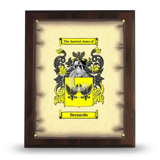 Bernardo Coat of Arms Plaque