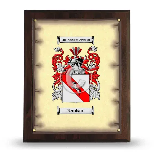 Bernhard Coat of Arms Plaque