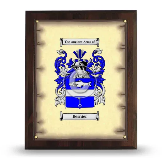 Bernier Coat of Arms Plaque