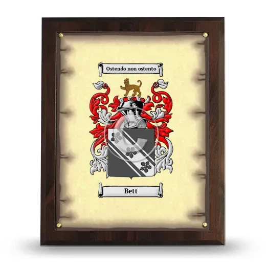 Bett Coat of Arms Plaque