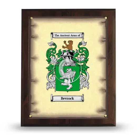 Bevrock Coat of Arms Plaque