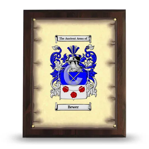 Bewer Coat of Arms Plaque
