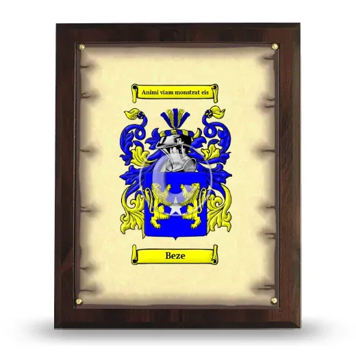 Beze Coat of Arms Plaque