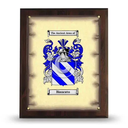 Biancato Coat of Arms Plaque