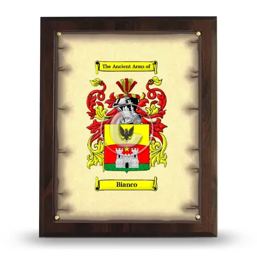 Bianco Coat of Arms Plaque