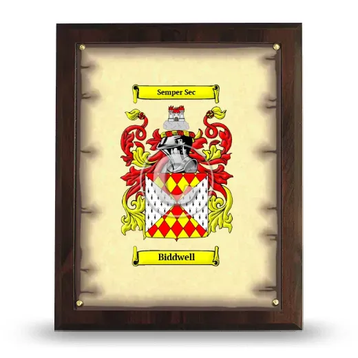 Biddwell Coat of Arms Plaque