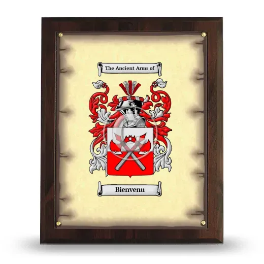 Bienvenu Coat of Arms Plaque