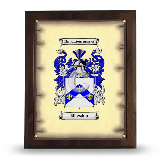 Billesdon Coat of Arms Plaque