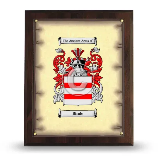 Binde Coat of Arms Plaque