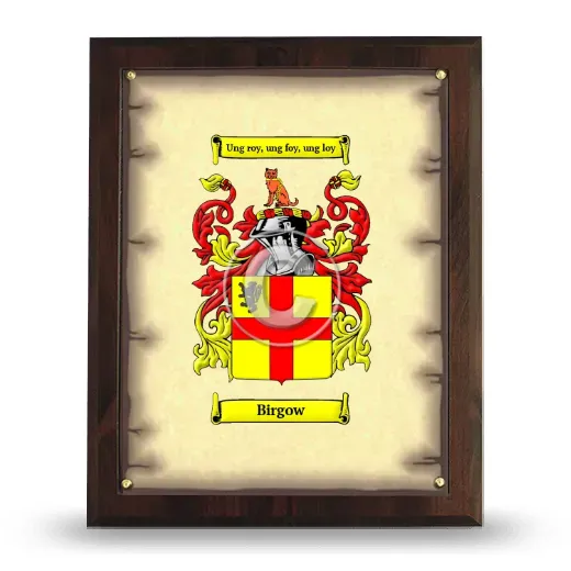Birgow Coat of Arms Plaque