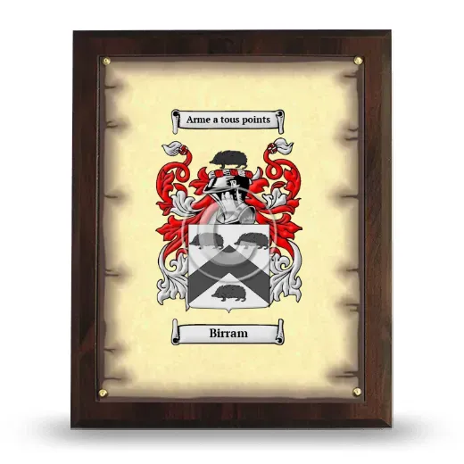 Birram Coat of Arms Plaque