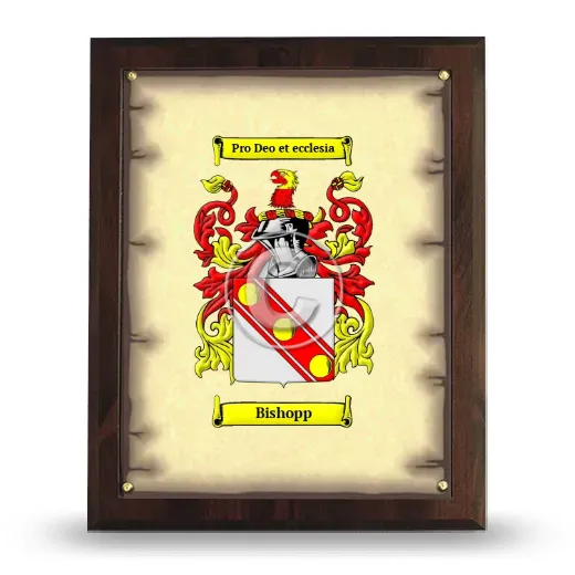 Bishopp Coat of Arms Plaque