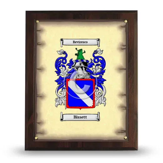 Bissett Coat of Arms Plaque