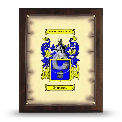 Bjornson Coat of Arms Plaque