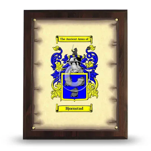 Bjornstad Coat of Arms Plaque