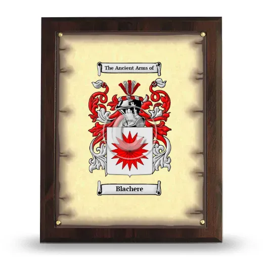 Blachere Coat of Arms Plaque