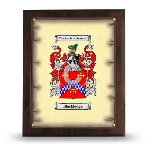 Blackledge Coat of Arms Plaque
