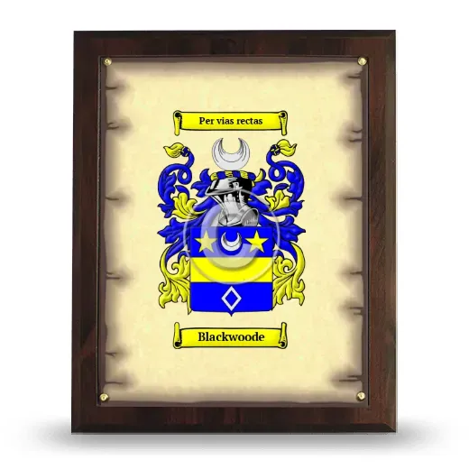 Blackwoode Coat of Arms Plaque