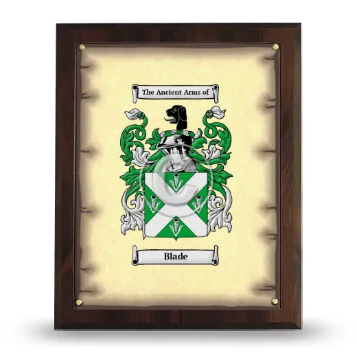 Blade Coat of Arms Plaque