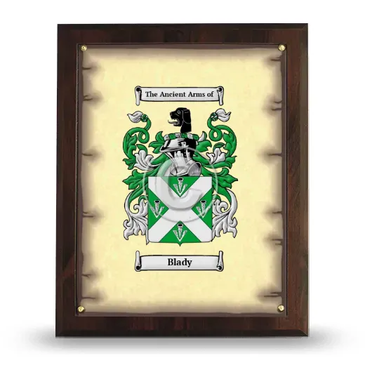 Blady Coat of Arms Plaque