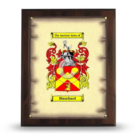 Blanchard Coat of Arms Plaque