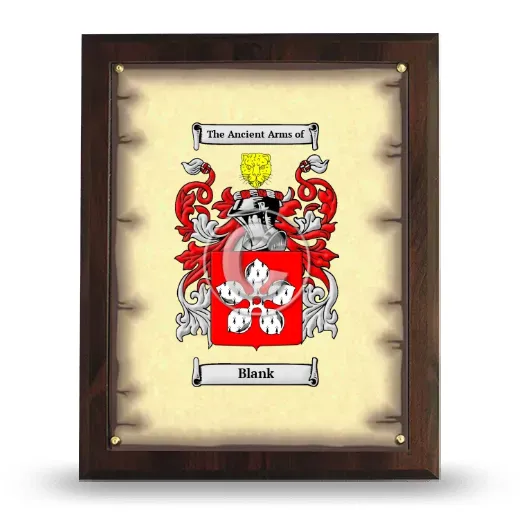 Blank Coat of Arms Plaque