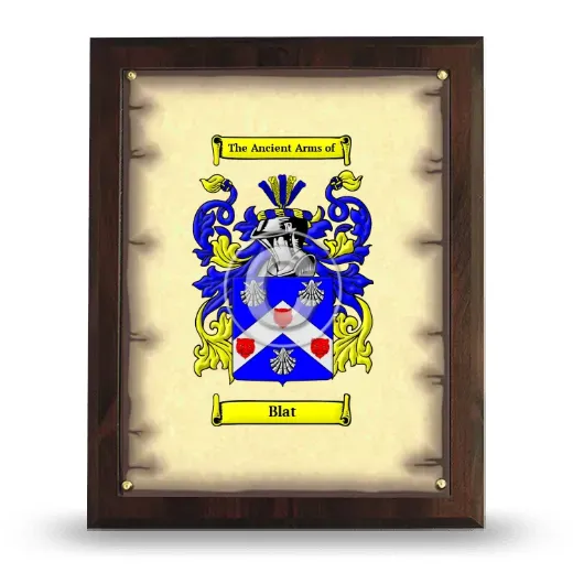Blat Coat of Arms Plaque