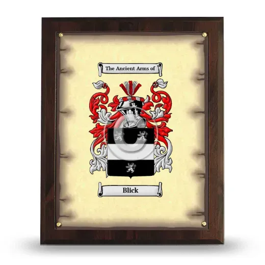 Blick Coat of Arms Plaque