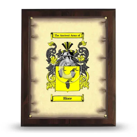 Blore Coat of Arms Plaque