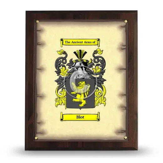 Blot Coat of Arms Plaque