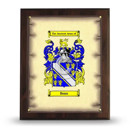 Boan Coat of Arms Plaque