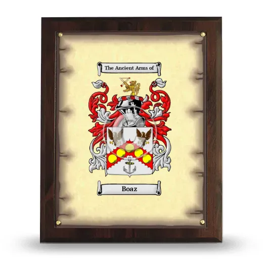 Boaz Coat of Arms Plaque