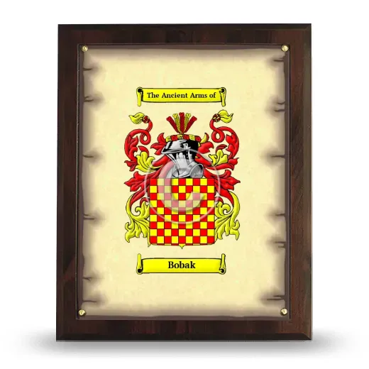 Bobak Coat of Arms Plaque