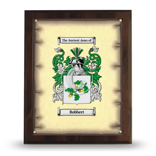 Bobbert Coat of Arms Plaque