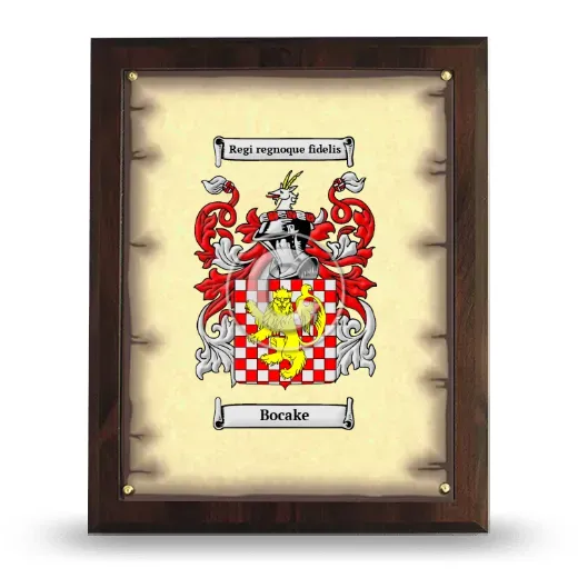 Bocake Coat of Arms Plaque