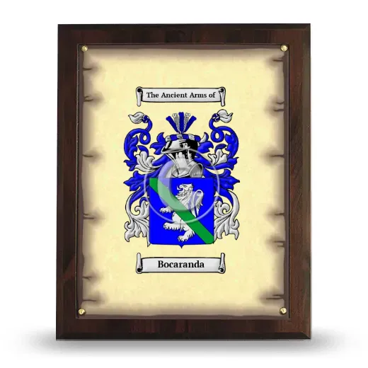 Bocaranda Coat of Arms Plaque