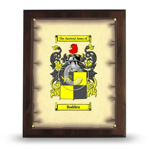 Bodden Coat of Arms Plaque