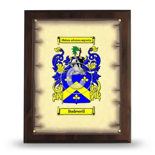 Bodewell Coat of Arms Plaque