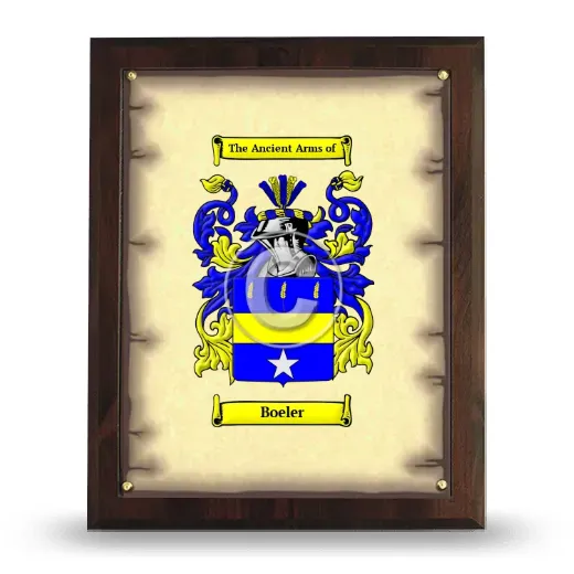 Boeler Coat of Arms Plaque