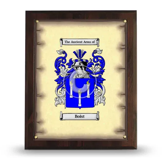 Boist Coat of Arms Plaque