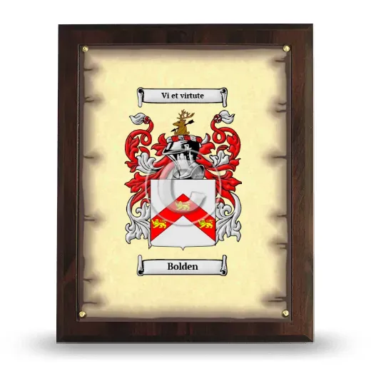 Bolden Coat of Arms Plaque