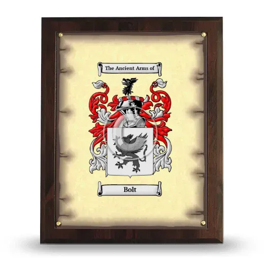Bolt Coat of Arms Plaque